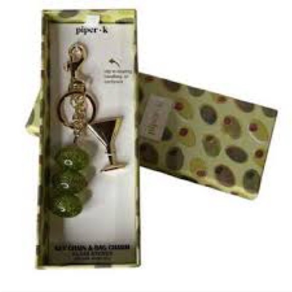 Piper Accessories - Piper k Olive martini Keychain & Bag Charm